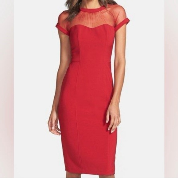 Maggy London Dresses & Skirts - Maggy London Red Strapless Sheath Dress